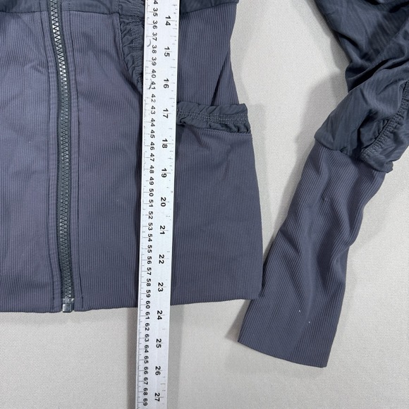 Lululemon Dance Studio Jacket Women's Size 6 Gray Full Zip Reversible Hooded - Picture 5 of 7
